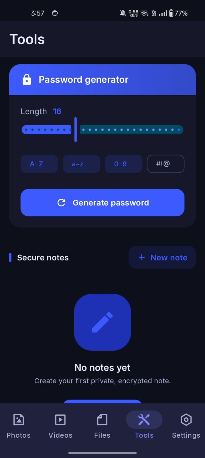 Calculator Vault Screen 4