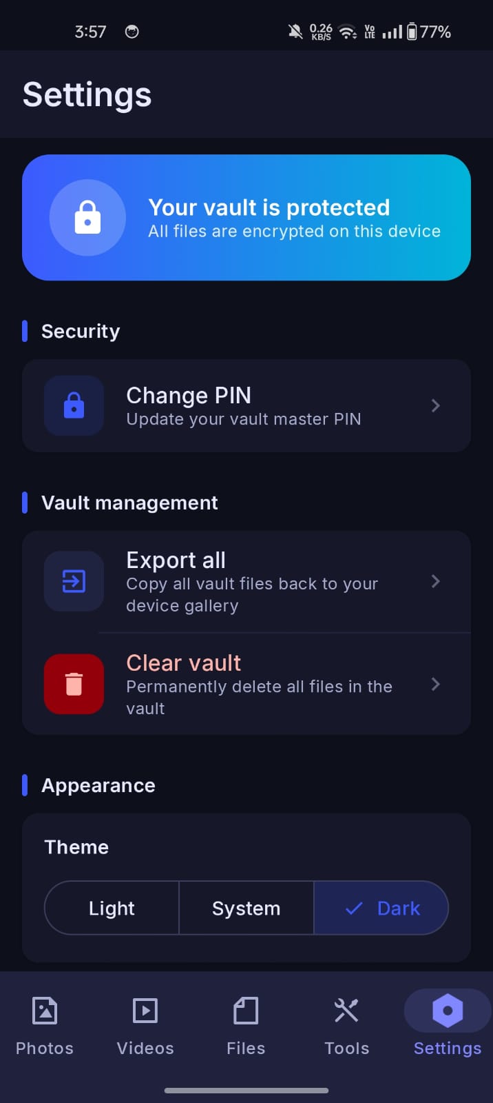 Calculator Vault Screen 5