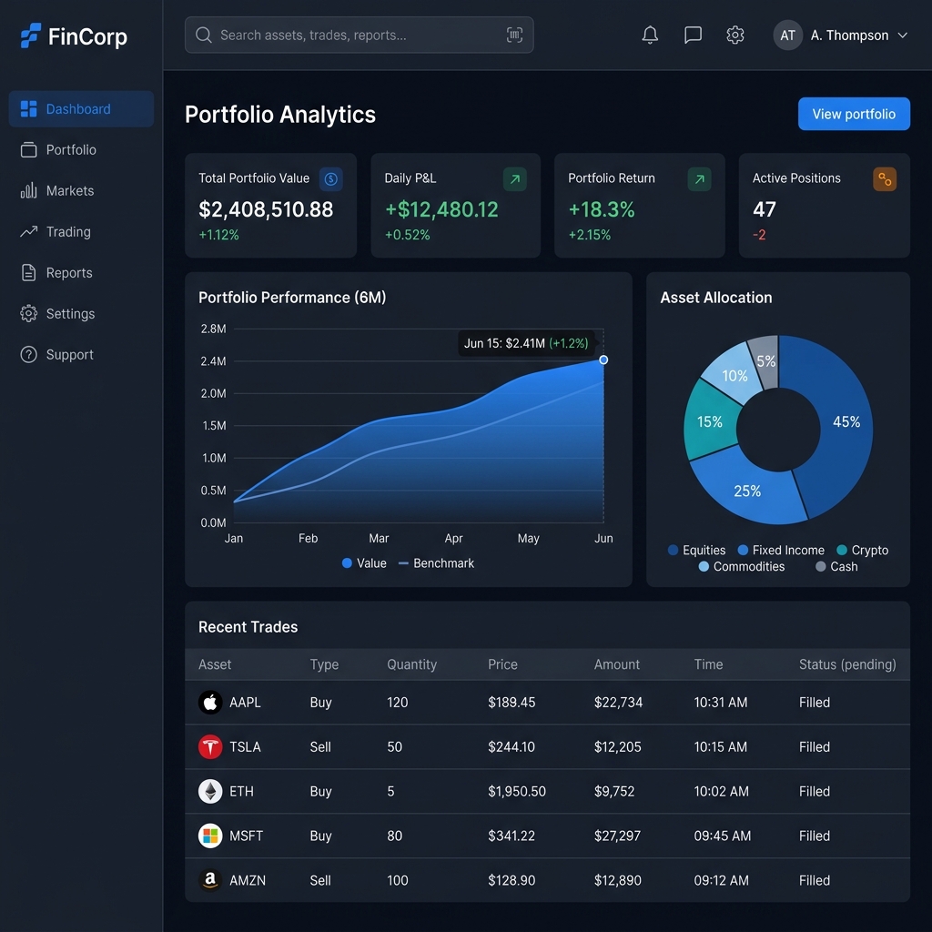 FinTech Dashboard — screenshot 1